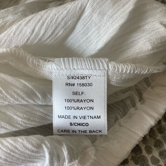 Love Tree White Crinkle Slightly Cropped Top - Picture 7 of 8